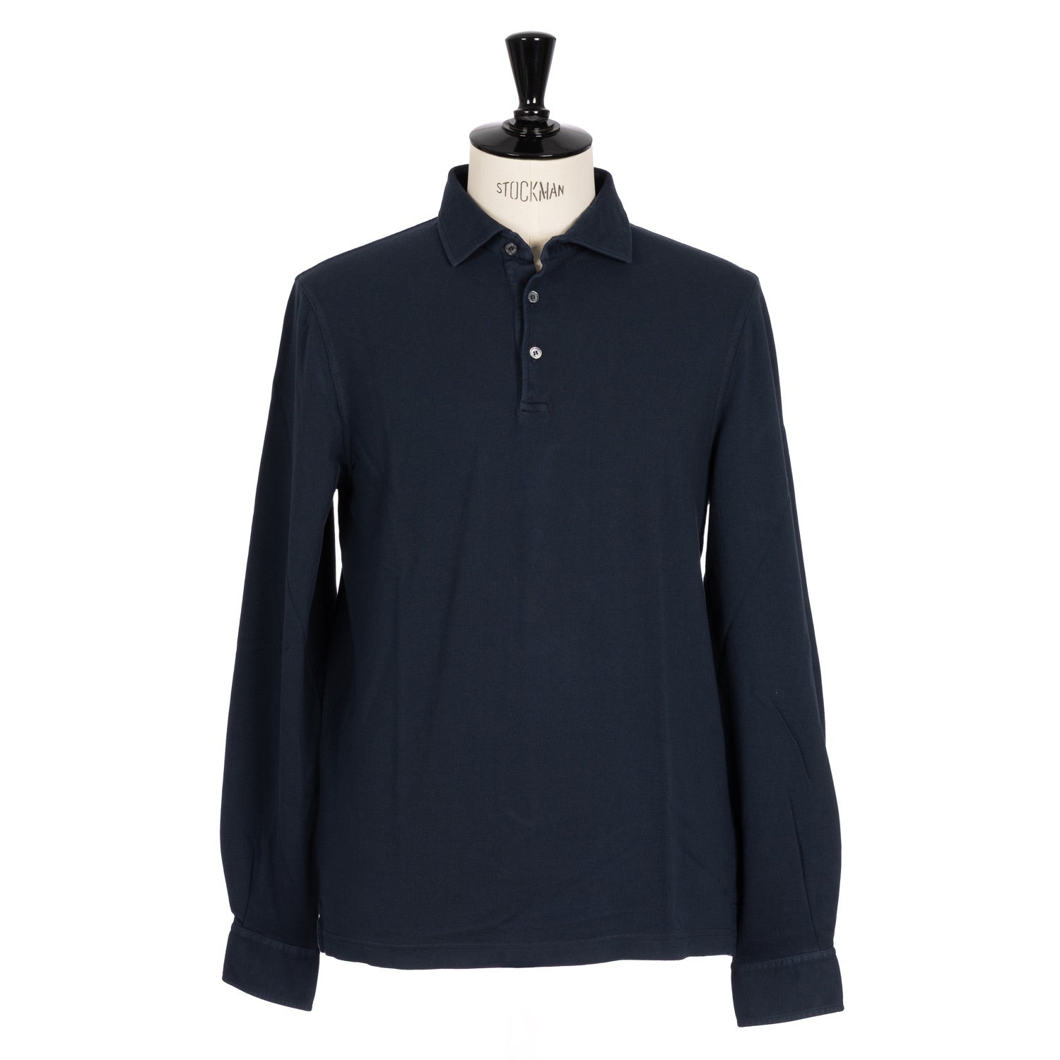 Longsleeve-Polo "Zero" aus reiner Giza-Baumwolle